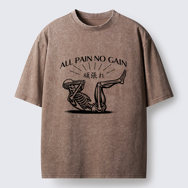 Tokyo-Tiger Fitness Pain Washed T-Shirt