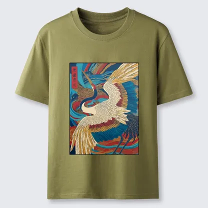 Tokyo-Tiger Retro And Gorgeous Crane Classic T-Shirt