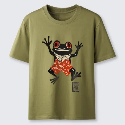 Tokyo-Tiger Japanese Happy Frog Ukiyoe Classic T-Shirt