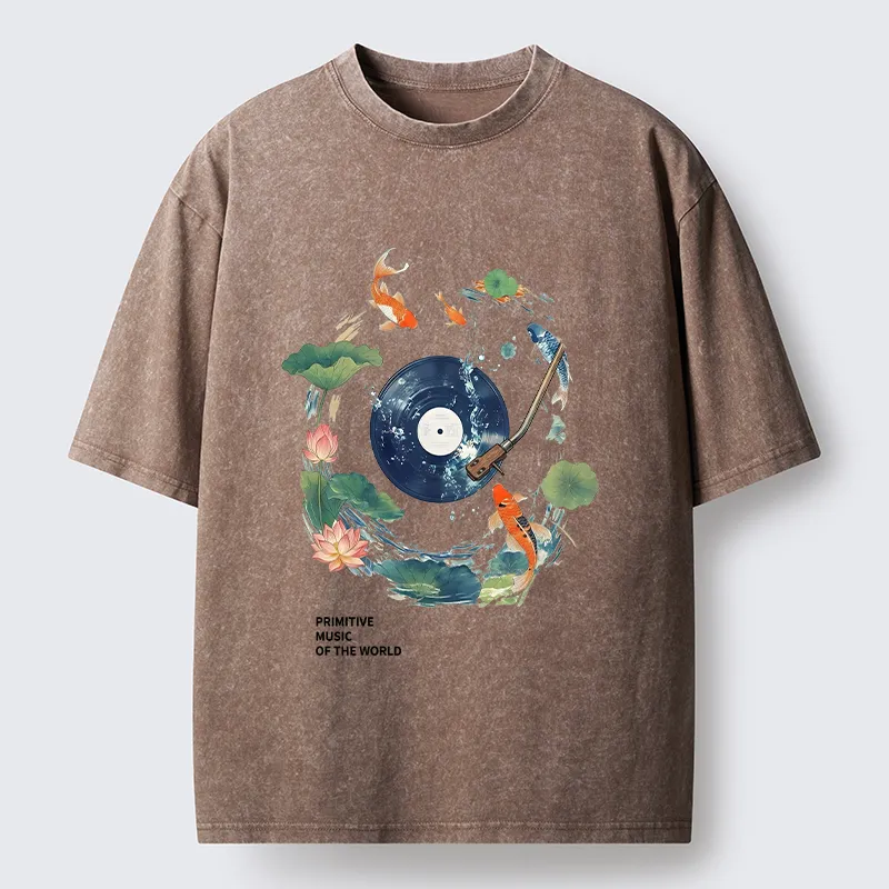 Tokyo-Tiger Underwater Record Washed T-Shirt