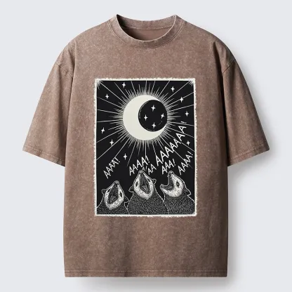Tokyo-Tiger Howling Opossum Washed T-Shirt