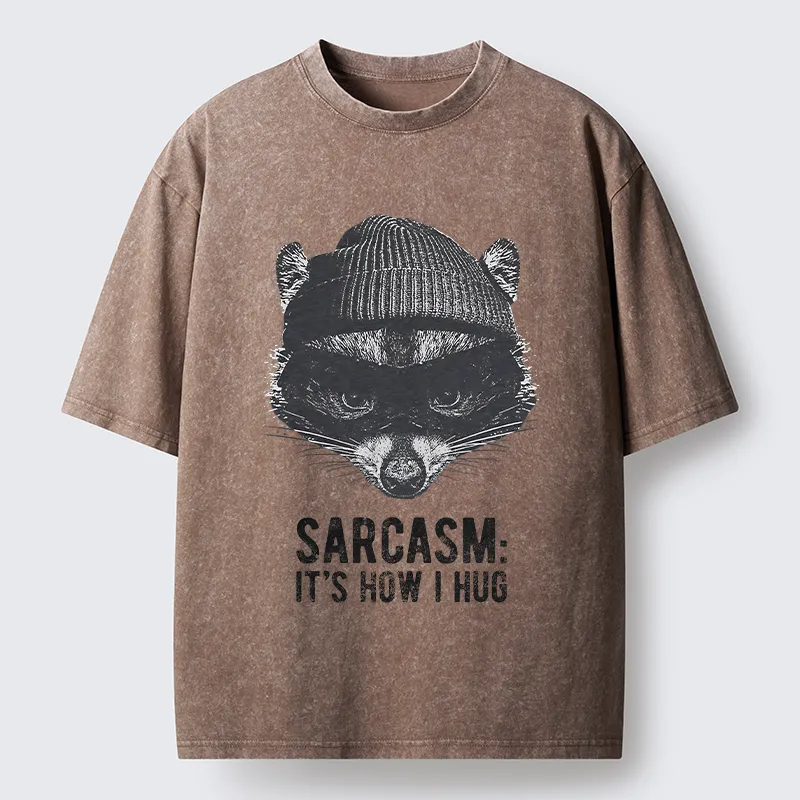 Tokyo-Tiger Raccoon's Sarcasm Washed T-Shirt