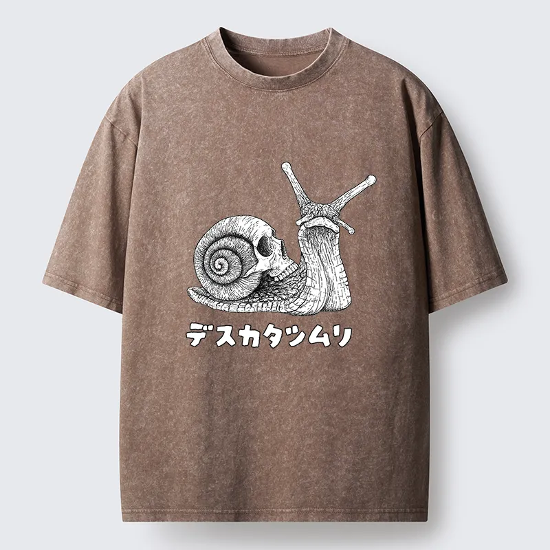 Tokyo-Tiger Terrifying Death Snail Washed T-Shirt