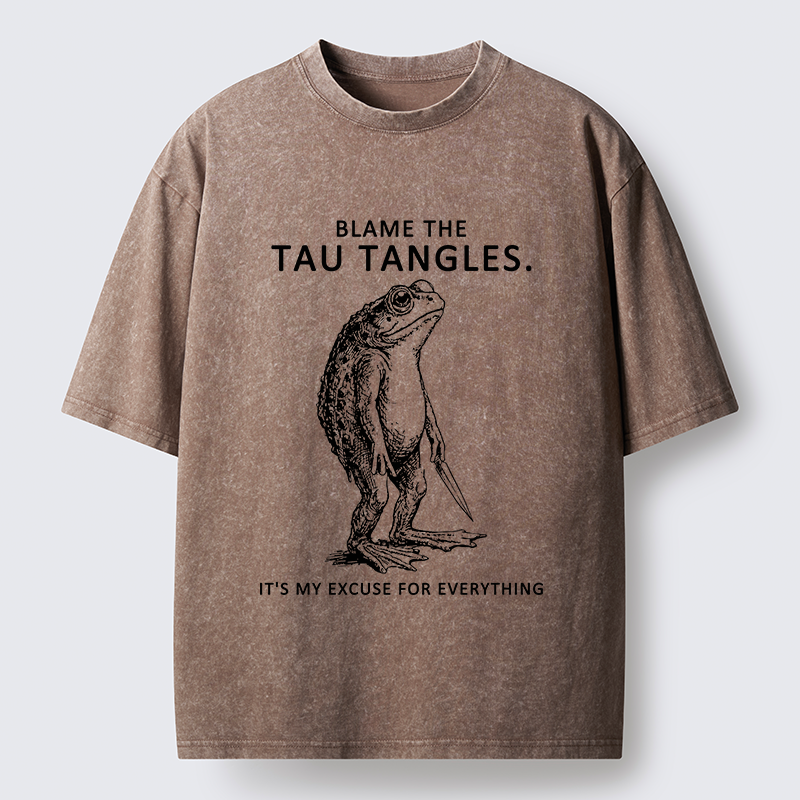 Tokyo-Tiger It's All Tau Tangles' Fault Washed T-Shirt