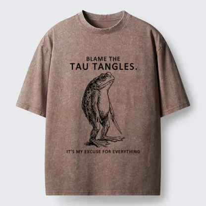 Tokyo-Tiger It's All Tau Tangles' Fault Washed T-Shirt