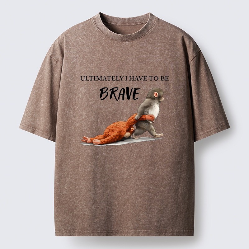 Tokyo-Tiger Punch Needs To Learn To Be Brave Washed T-Shirt