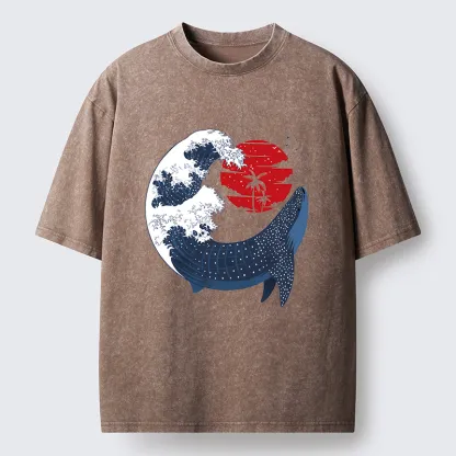 Tokyo-Tiger Japanese Whale Washed T-Shirt