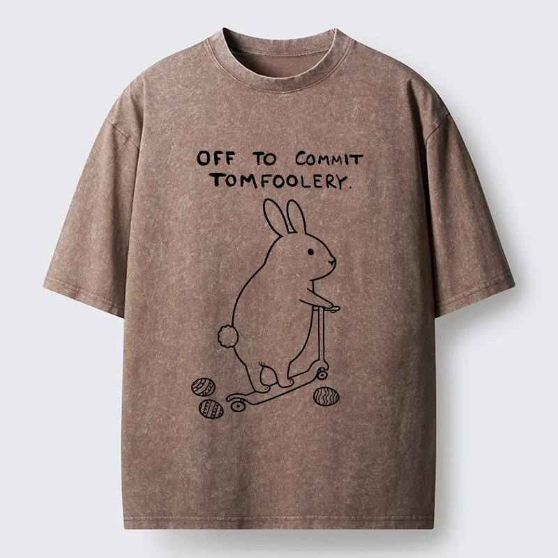 Tokyo-Tiger Rabbit Goes To Play Pranks Washed T-Shirt