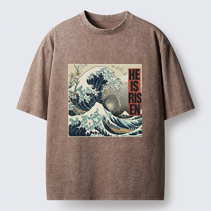 Tokyo-Tiger Easter Wave Washed T-Shirt