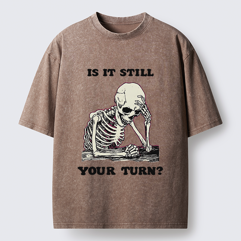 Tokyo-Tiger Waiting To Become A Skeleton Washed T-Shirt