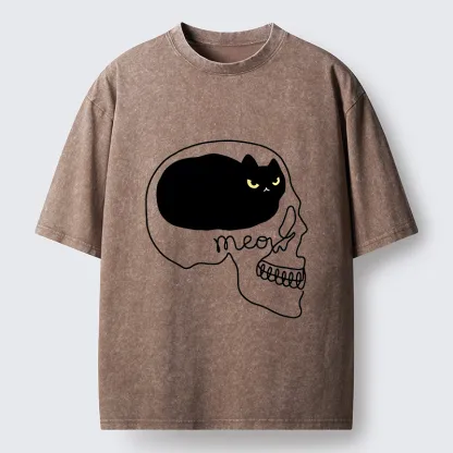 Tokyo-Tiger All I Can Think About Is Cat Washed T-Shirt