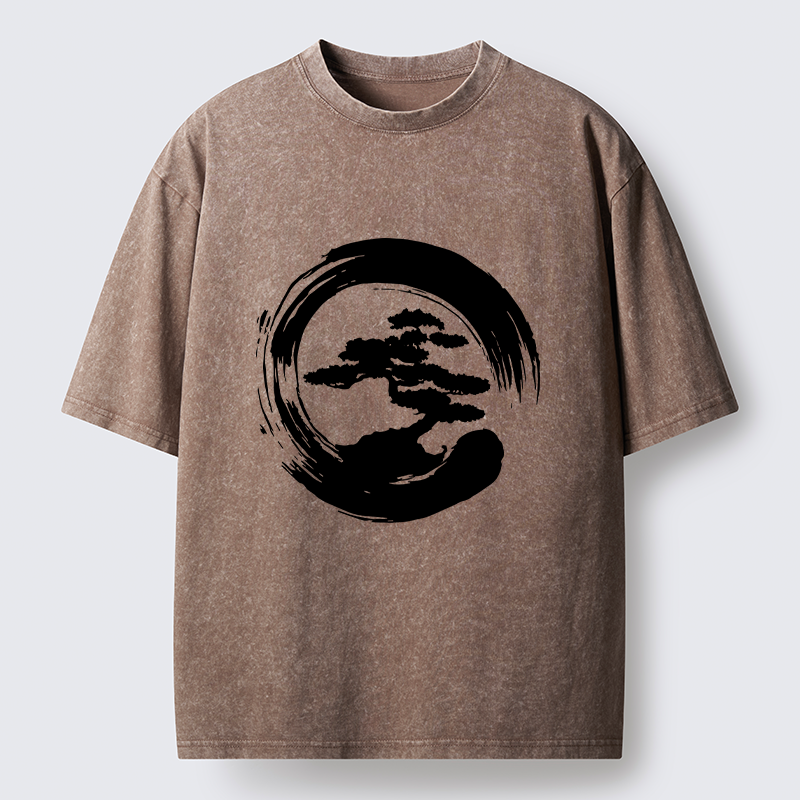 Tokyo-Tiger Zen Bonsai Washed T-Shirt