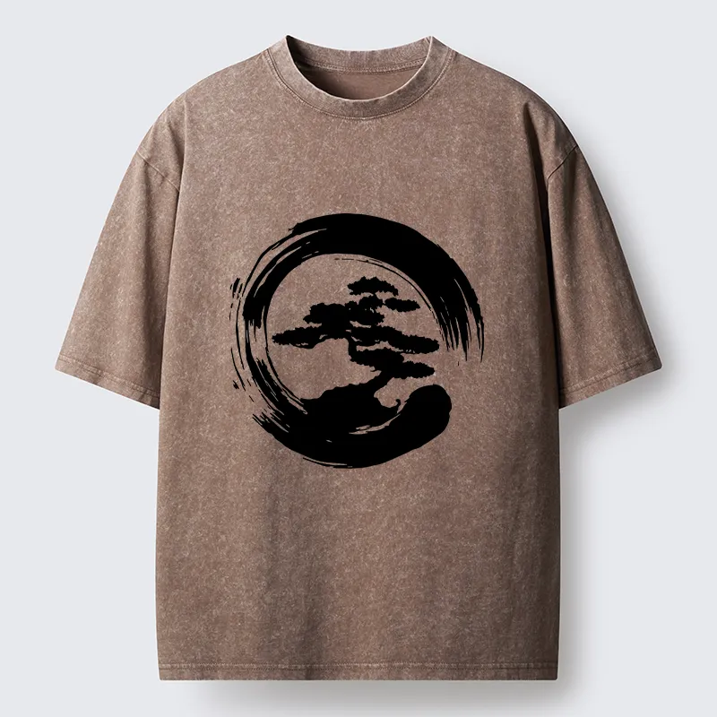 Tokyo-Tiger Zen Bonsai Washed T-Shirt