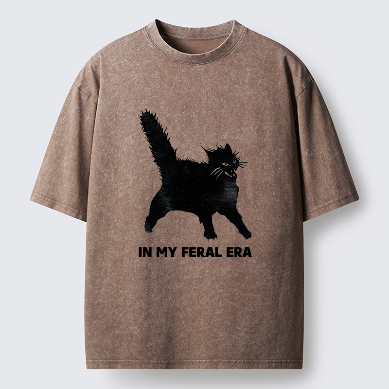 Tokyo-Tiger Wild Black Cat Washed T-Shirt