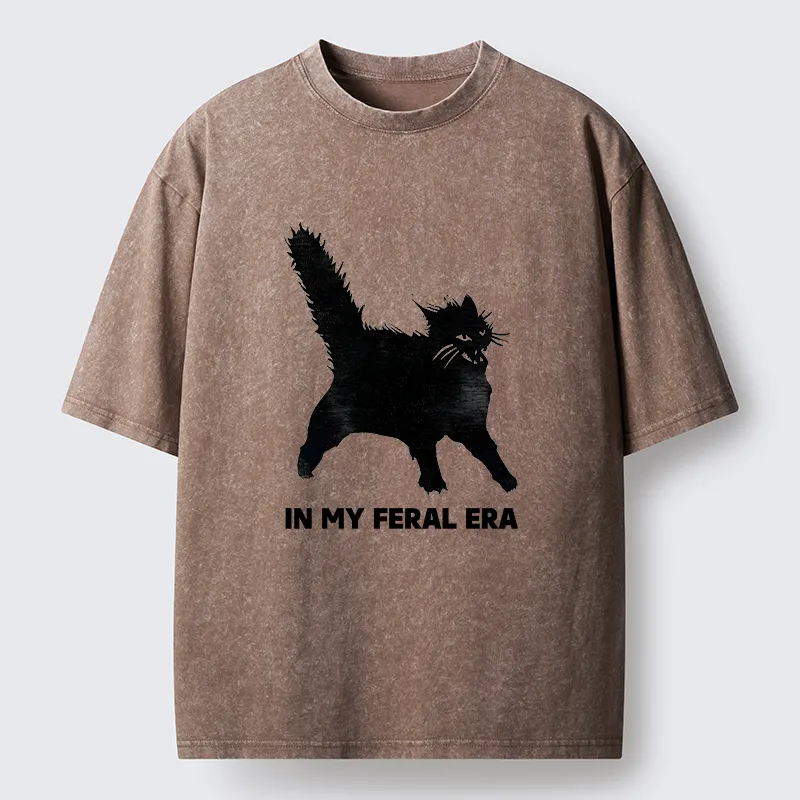 Tokyo-Tiger Wild Black Cat Washed T-Shirt