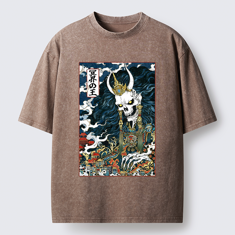 Tokyo-Tiger King Of The Underworld Washed T-Shirt