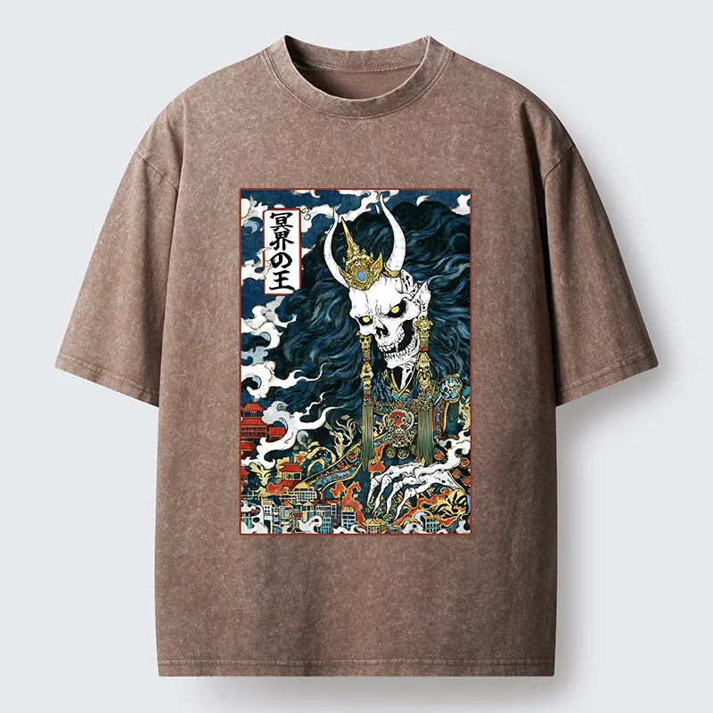 Tokyo-Tiger King Of The Underworld Washed T-Shirt