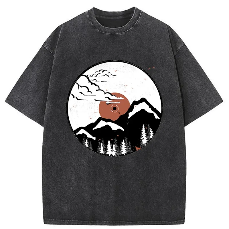 Tokyo-Tiger Japanese Retro Records Washed T-Shirt