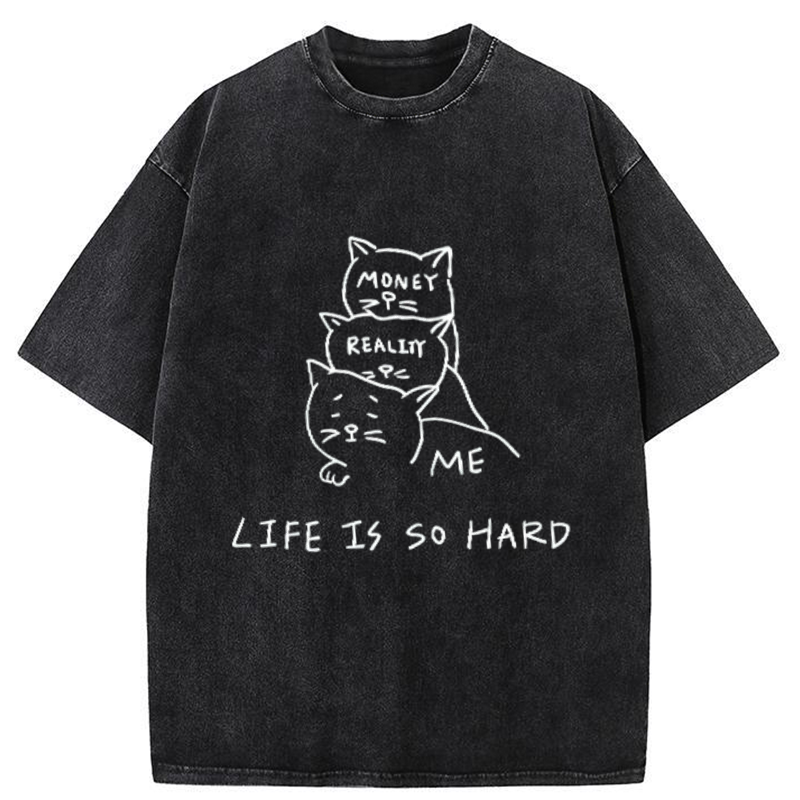 Tokyo-Tiger Life Is So Hard Washed T-Shirt