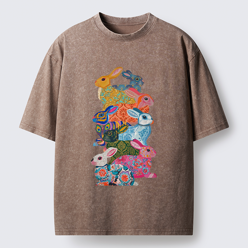 Tokyo-Tiger Easter Bunnys Washed T-Shirt