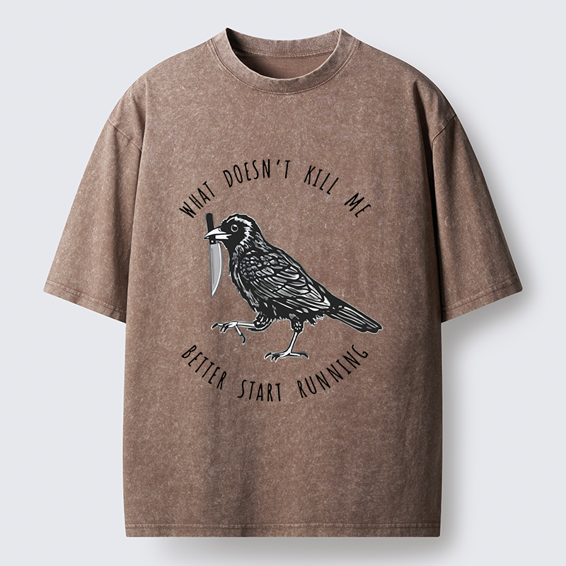 Tokyo-Tiger Clever Crow Washed T-Shirt