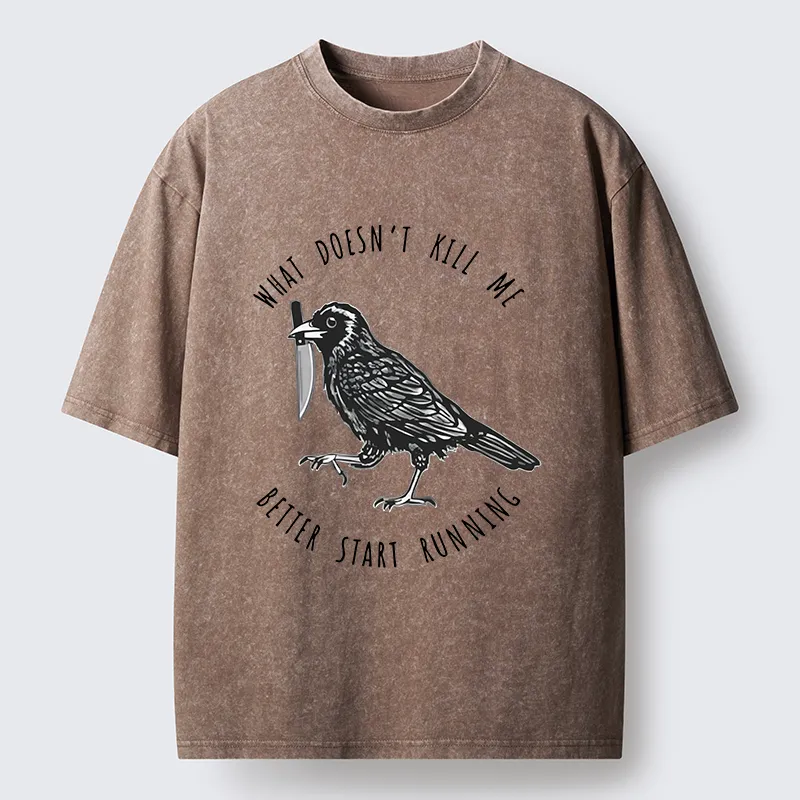 Tokyo-Tiger Clever Crow Washed T-Shirt