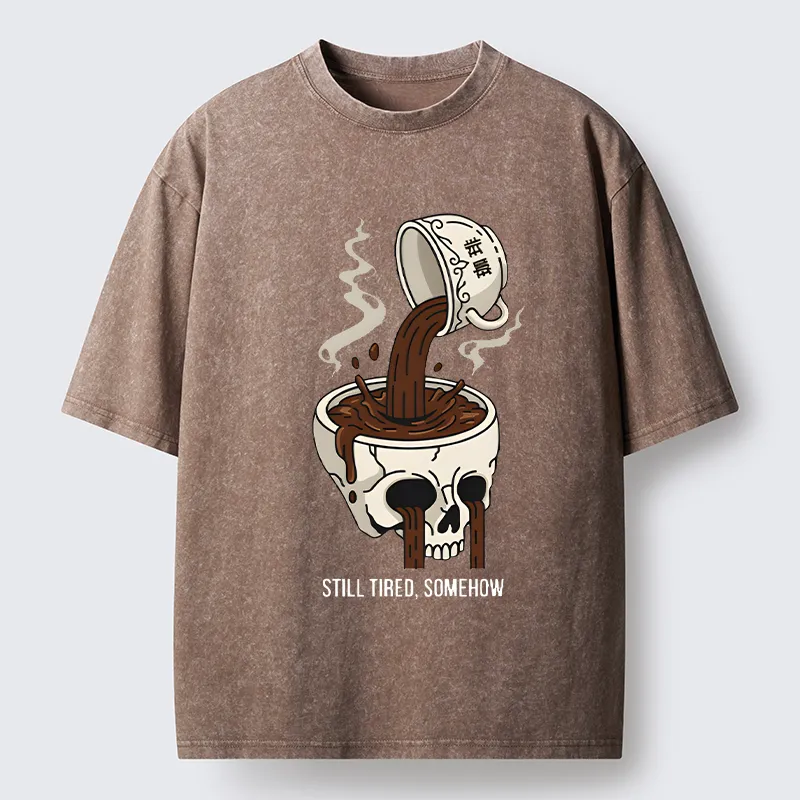 Tokyo-Tiger Coffee Doesn't Work Washed T-Shirt