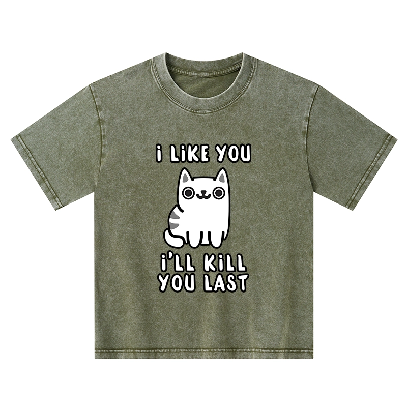 Tokyo-Tiger Cats And Humans Have A Love-hate Relationship Kids Washed T-Shirt