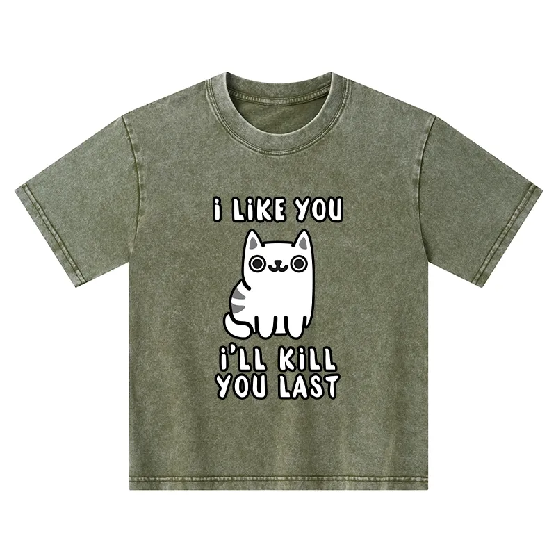 Tokyo-Tiger Cats And Humans Have A Love-hate Relationship Kids Washed T-Shirt