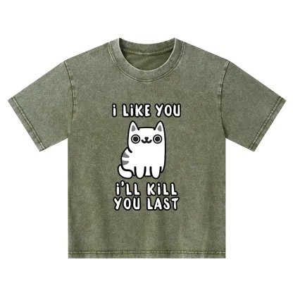 Tokyo-Tiger Cats And Humans Have A Love-hate Relationship Kids Washed T-Shirt