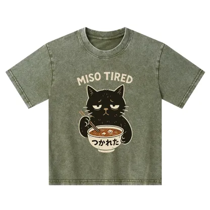 Tokyo-Tiger I’m So Tired Kids Washed T-Shirt