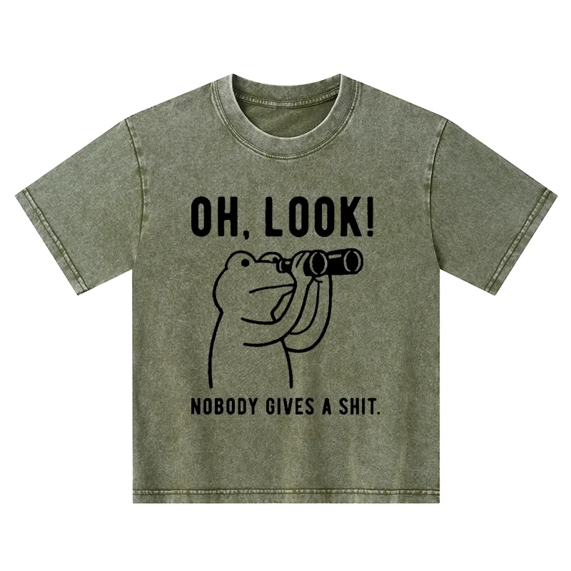 Tokyo-Tiger Frog of Indifference Kids Washed T-Shirt