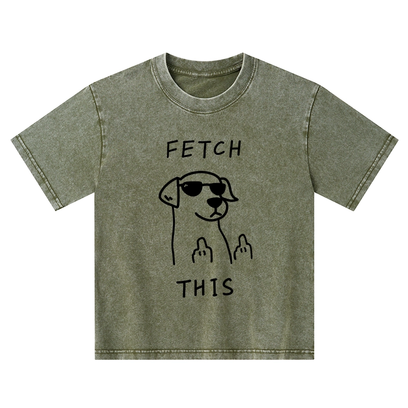 Tokyo-Tiger Rebellious Dog Kids Washed T-Shirt