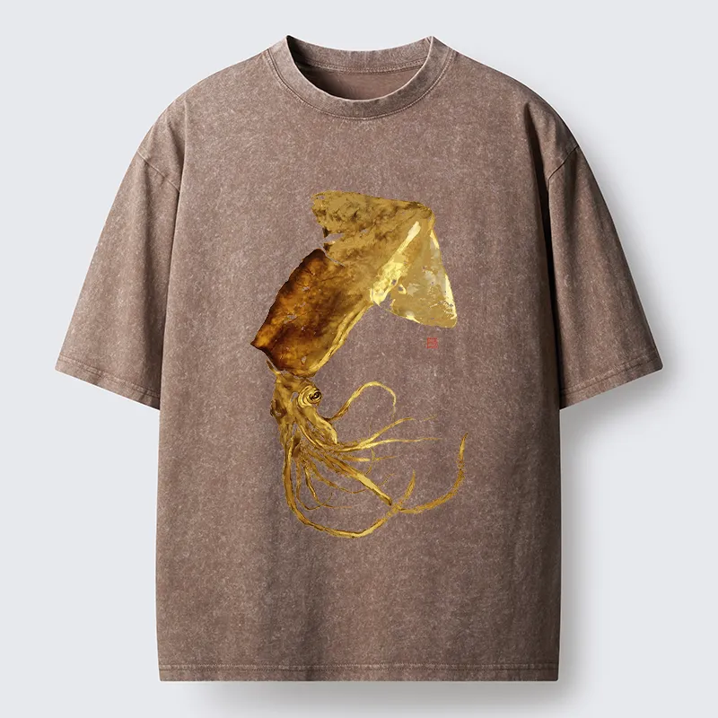 Tokyo-Tiger Golden Squid Washed T-Shirt