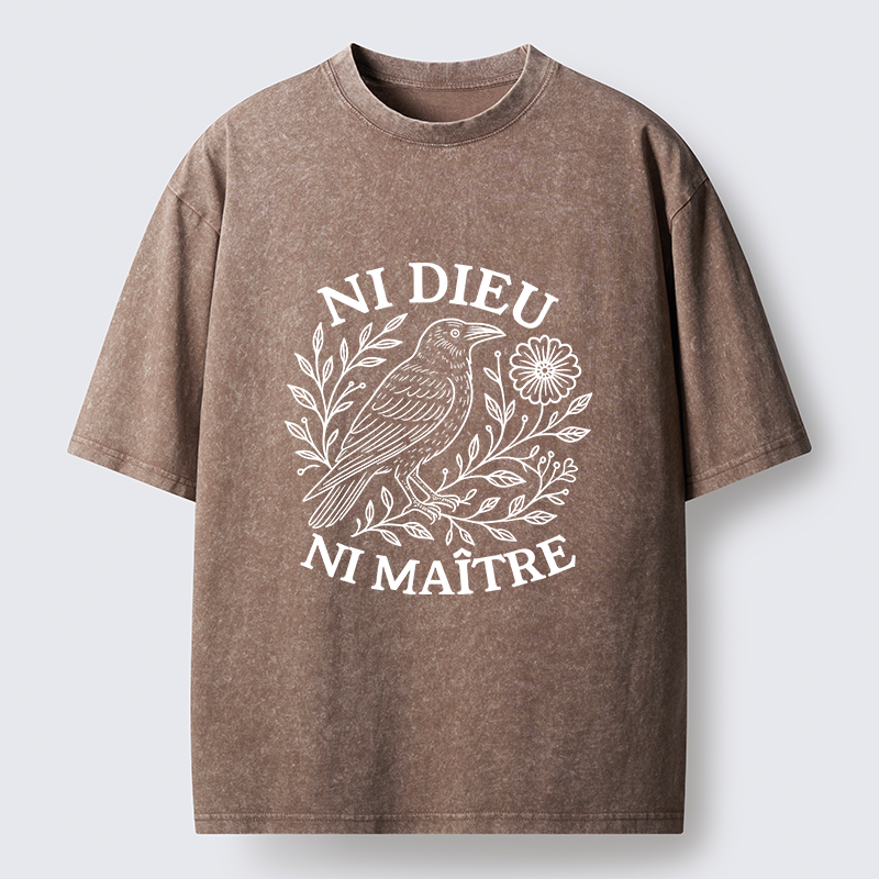 Tokyo-Tiger Free Crow Simple Washed T-Shirt