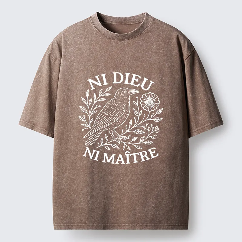 Tokyo-Tiger Free Crow Simple Washed T-Shirt