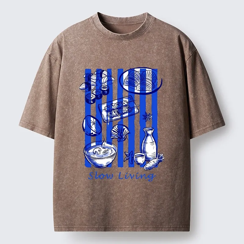 Tokyo-Tiger Slow Living Moments Washed T-Shirt