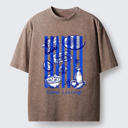 Tokyo-Tiger Slow Living Moments Washed T-Shirt