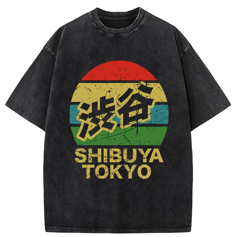 Tokyo-Tiger Shibuya Tokyo Washed T-Shirt Sale
