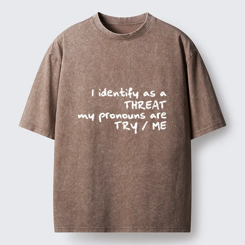 Tokyo-Tiger Don’t Test Me, I’m A Threat Washed T-Shirt