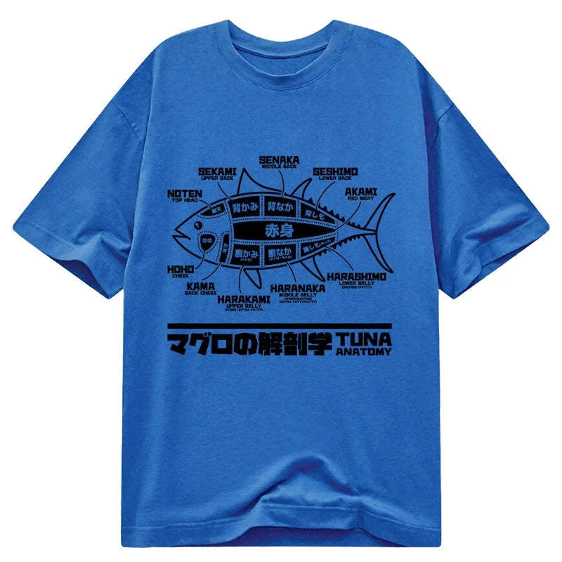Tokyo-Tiger Tuna Dissection Map Japanese Classic T-Shirt