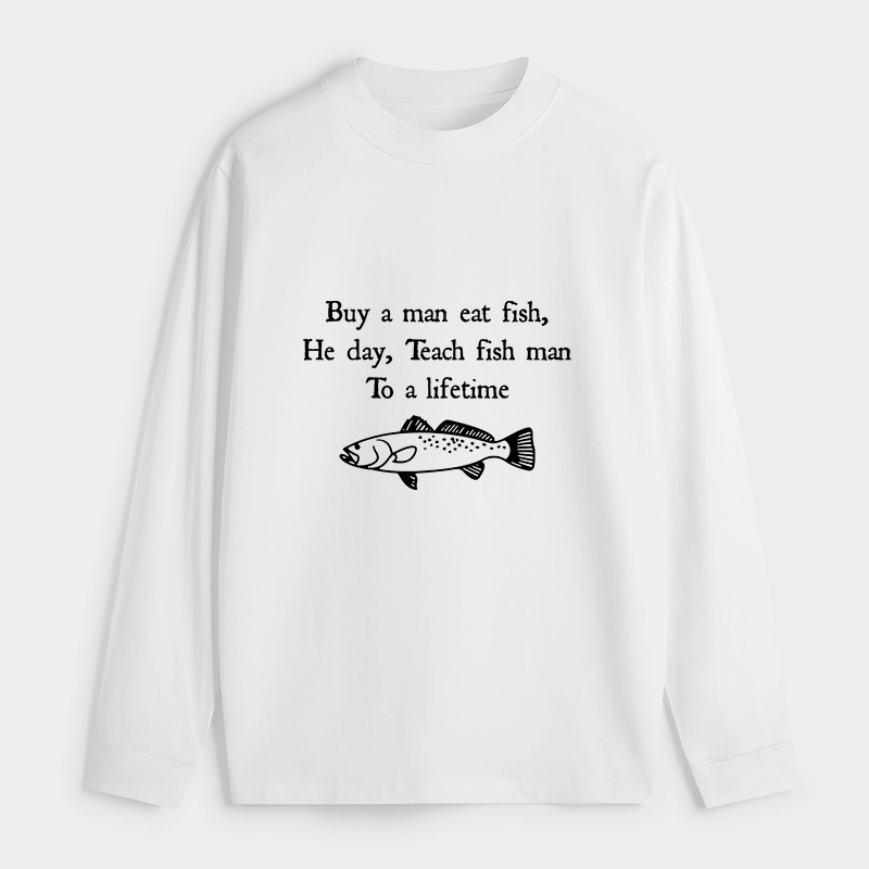 Tokyo-Tiger Man Eat Fish Meme Classic Long Sleeve T-Shirt