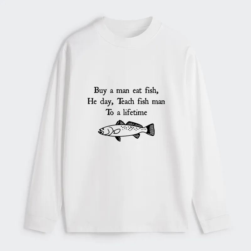 Tokyo-Tiger Man Eat Fish Meme Classic Long Sleeve T-Shirt