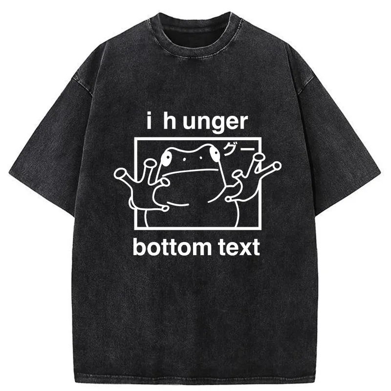 Tokyo-Tiger Funny Frog I Hunger Washed T-Shirt
