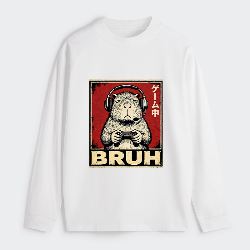 Tokyo-Tiger Funny Capybara Playing Games Classic Long Sleeve T-Shirt