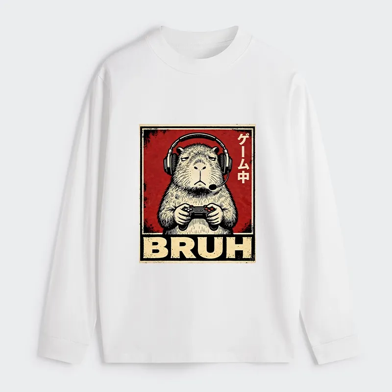 Tokyo-Tiger Funny Capybara Playing Games Classic Long Sleeve T-Shirt