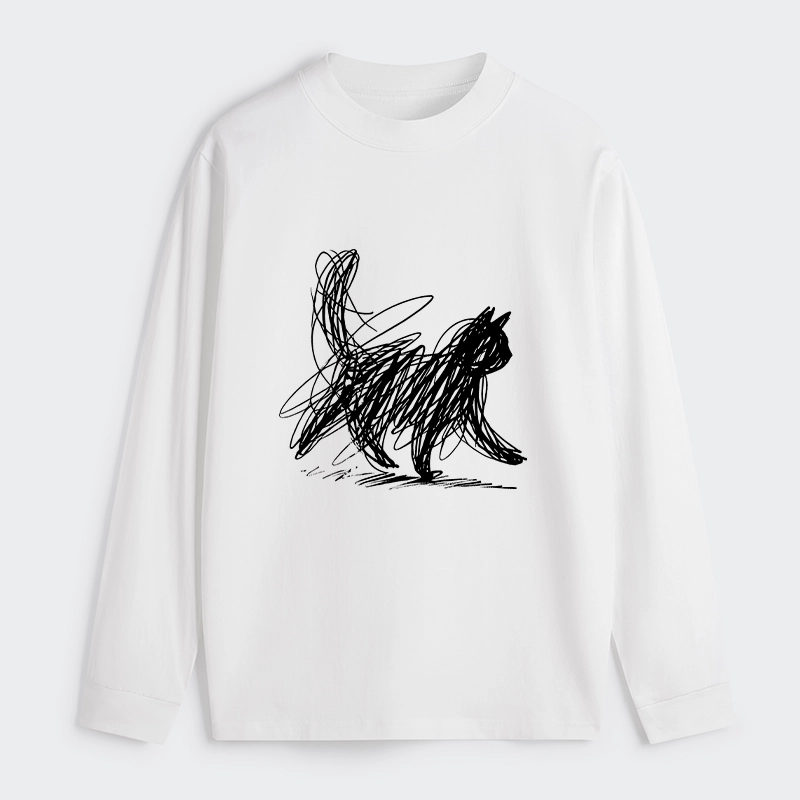 Tokyo-Tiger Minimalist Cat Art Classic Long Sleeve T-Shirt