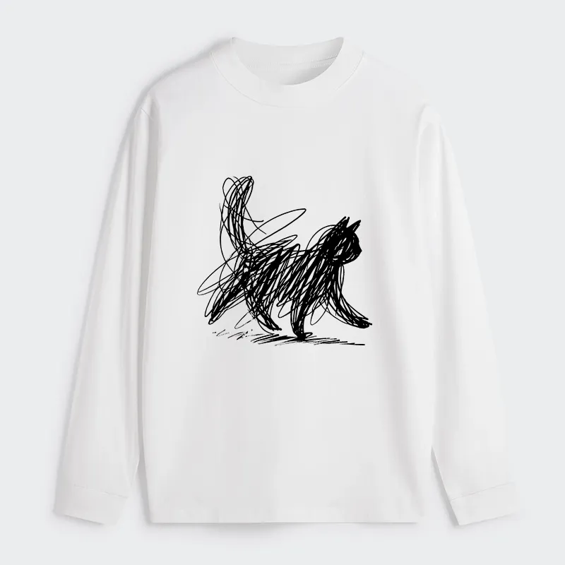 Tokyo-Tiger Minimalist Cat Art Classic Long Sleeve T-Shirt
