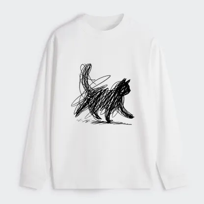 Tokyo-Tiger Minimalist Cat Art Classic Long Sleeve T-Shirt