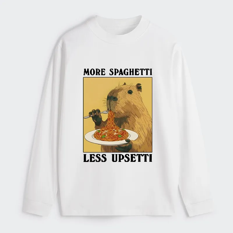 Tokyo-Tiger Capybara Eating Pasta Classic Long Sleeve T-Shirt